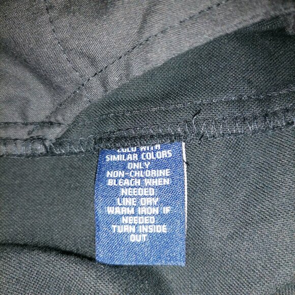 NWT Chaps Est. 1978 Womens Black High Rise Straight Leg Velvet Pant Size 16 - Picture 6 of 6